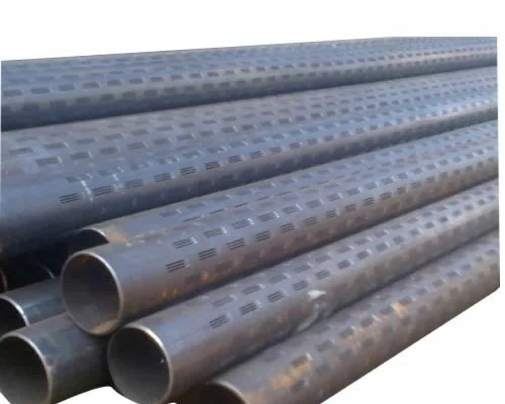 Black Screen ERW Slotted Steel Pipe 
